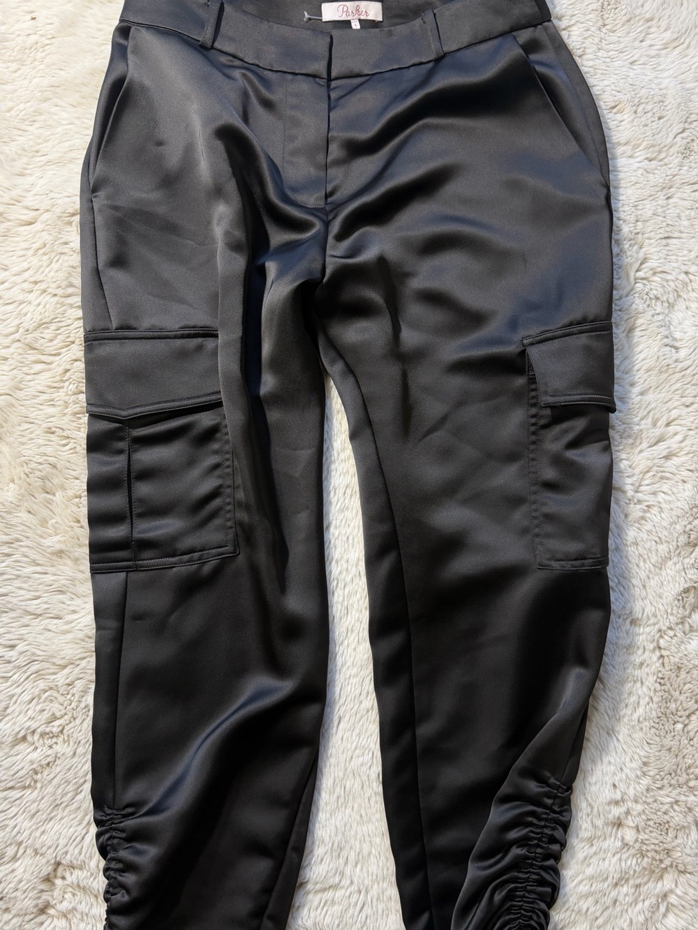 Parker Black Cargo Jogger Pants